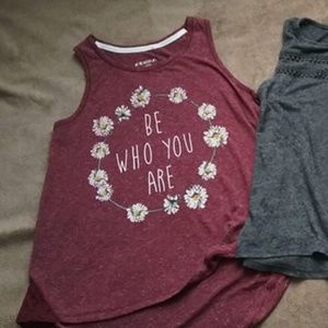 Girls tanks, shirts, dress, 10-12 lot